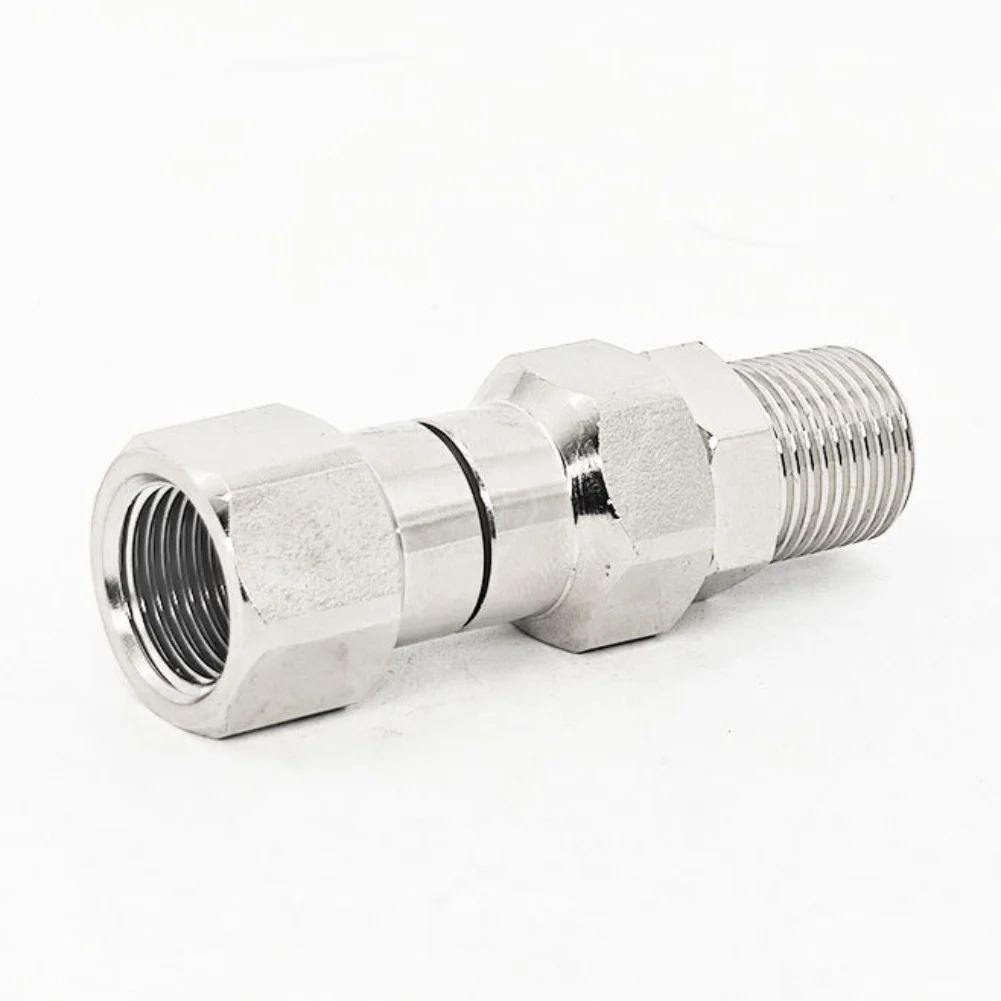 Pressure Washer 360-degree Swivel Stainless Steel Construction Kink-free Design Leak-free Connection Silver Car Wash