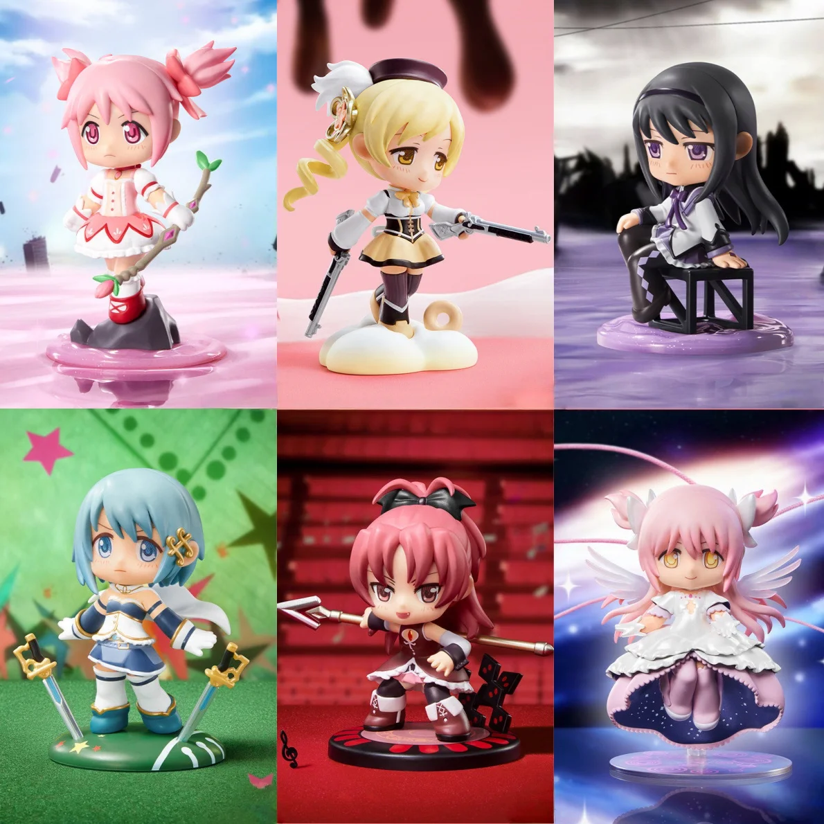 

Popmart Puella Magi Madoka Magica Scene Series Blind Box Cute Figure Model Toy Collectible Desktop Ornament Mystery Box Gift