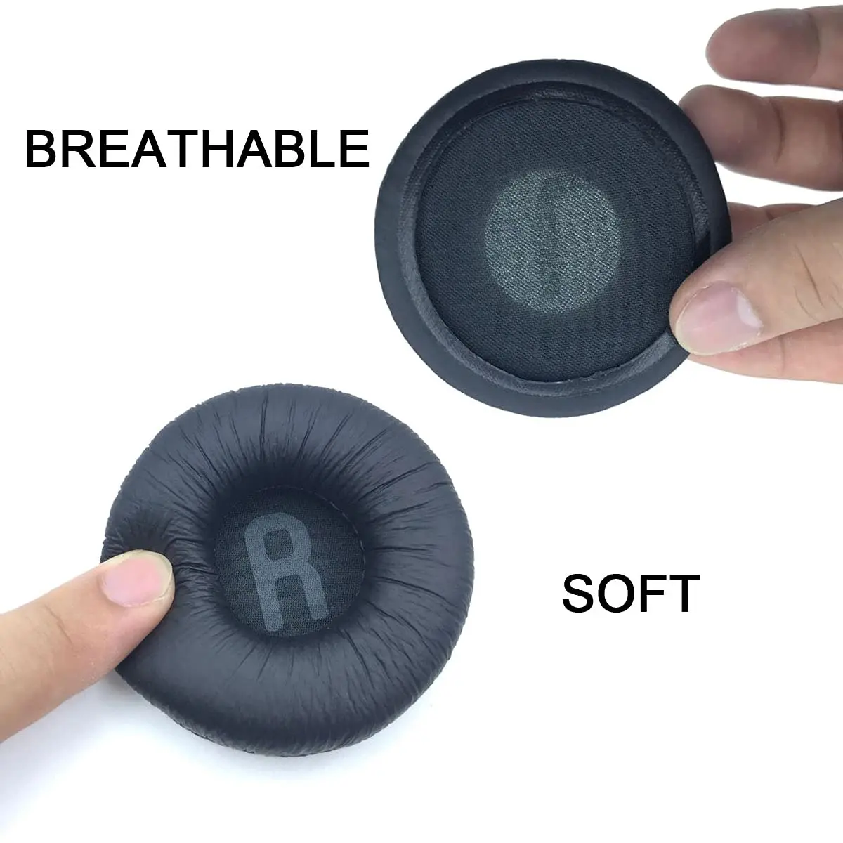 Replacement Ear Cushion Pads with Protein Leather and Memory Foam for JBL Tune 600 BTNC 500BT T450 JBL JR300 Wireless Headphones