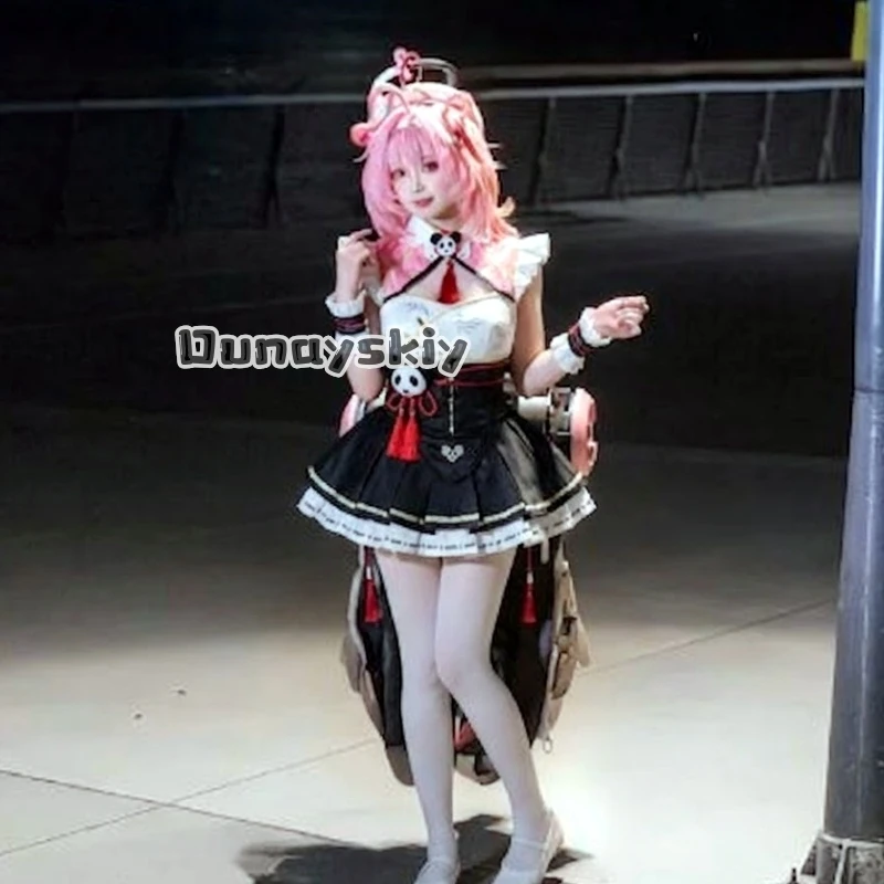

KS*5Chiz New Outfit Bamboo Pattern Cheongsam Kawaii Fashion Jirai Kei Dress Wigs Halloween Cosplay Game Neverness To Everness