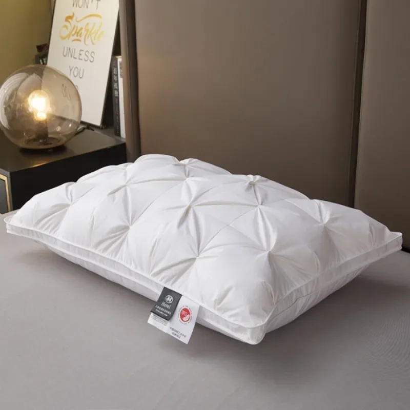 

Down pillow pillow core protects cervical spine and helps sleep white goose down pure cotton twisted goose down pillow