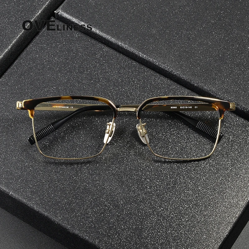 

Pure Titanium Glasses Frame Men Square Eyewear 2025 New Male Full Rim Frames Eyeglasses Frames