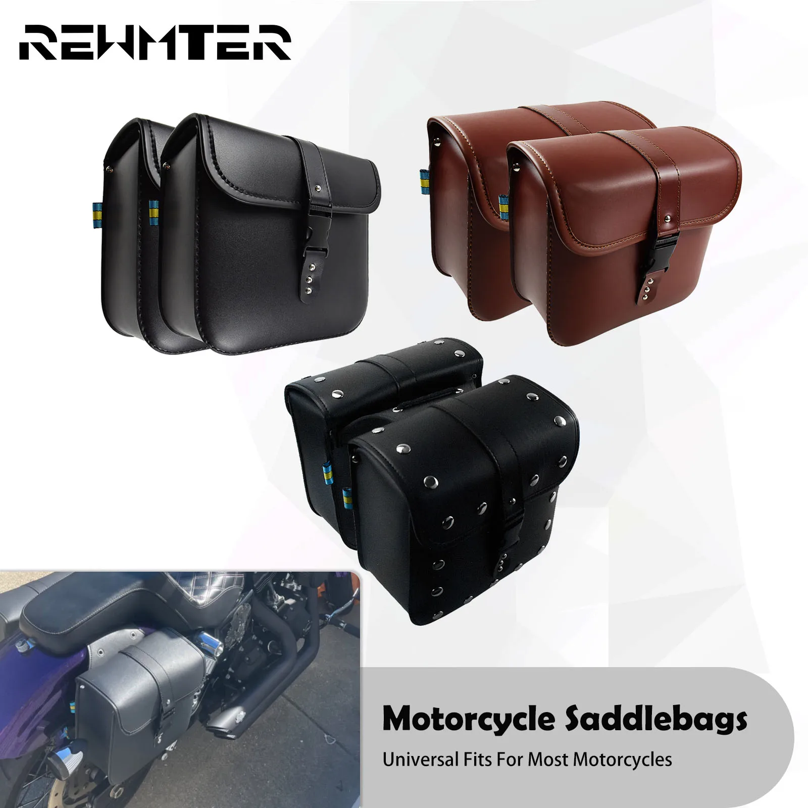 

Motorcycle Side Tool Bag Saddlebags Storage Luggage Waterproof Bags For Harley Sportster XL Touring Softail For Honda For Suzuki