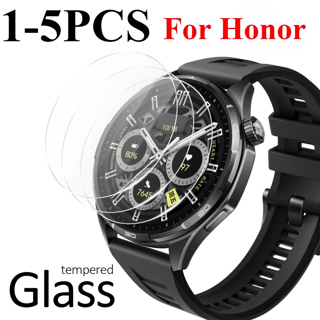 1-5PCS for Honor Watch 6 Plus 5 Ultra Pro Screen Protector Tempered Glass for Honor Clear Protective Film Smartwatch Accessory