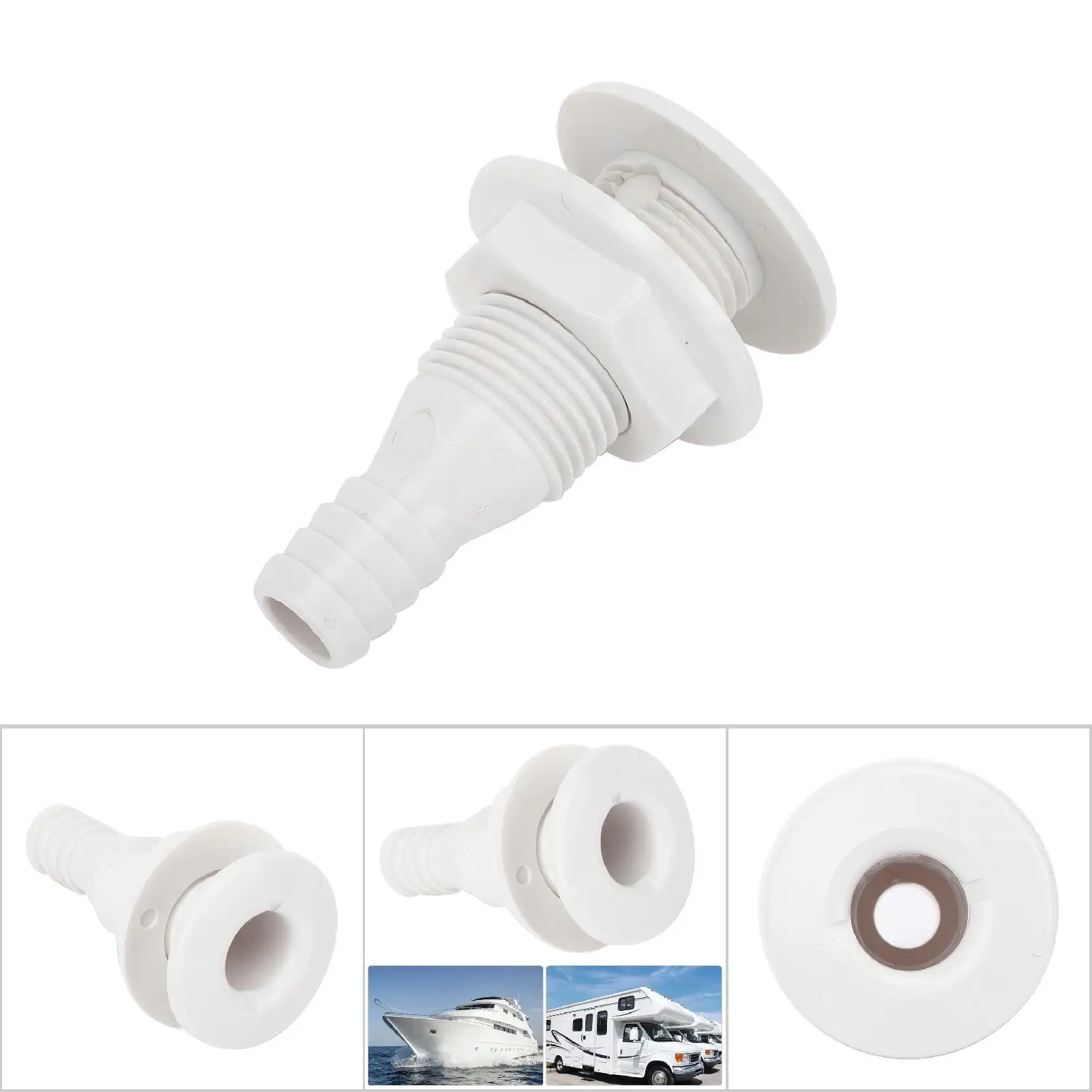 بلاستيك ABS   جسم قارب متين وخفيف الوزن     يخت سفلي     ملحق فتحة تهوية استنزاف الآسن 5/8 بوصة