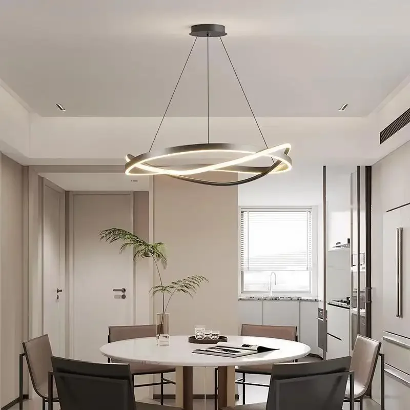 TechHPMinimalist Light Luxury Living Room Pendant Lights Post-modern Simple Restaurant Light Bedroom