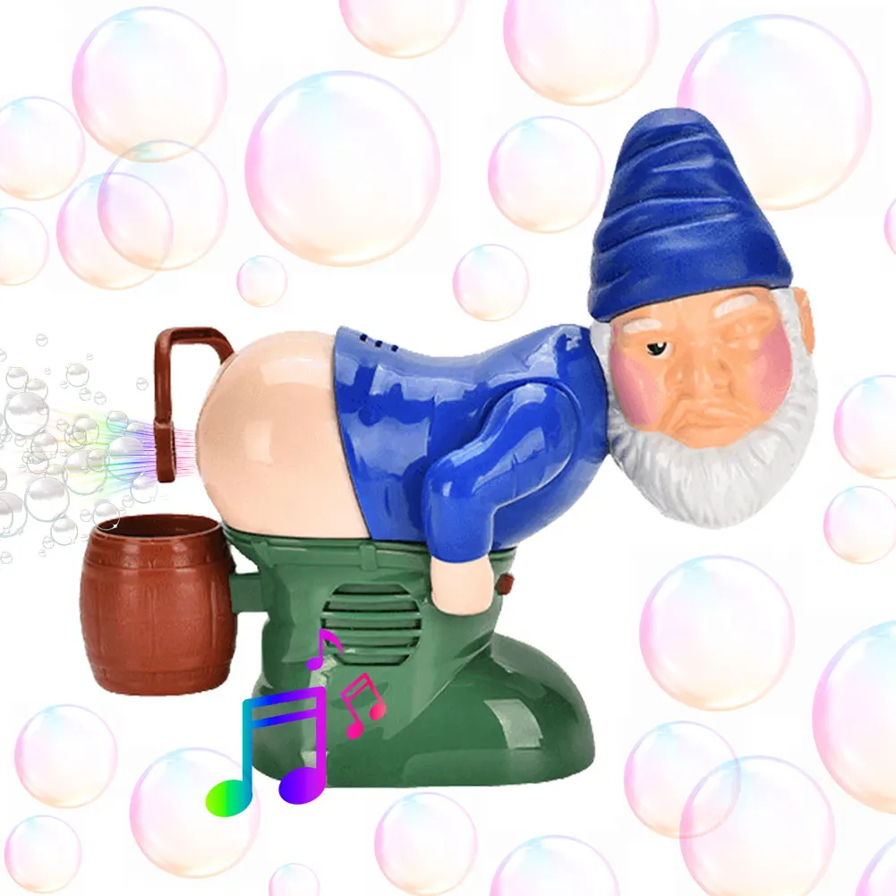 Macchina per bolle di testa di Babbo Natale Scoreggia elettrica creativa Babbo Natale con suono e luce Bomboniere natalizie a batteria