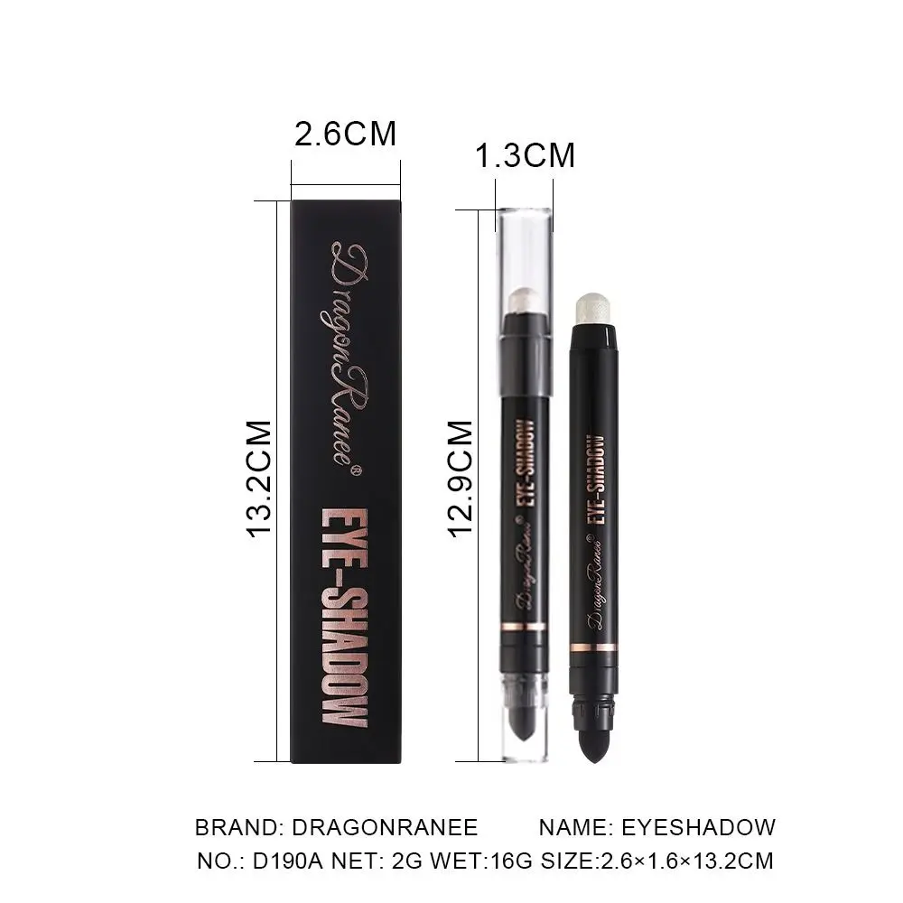 新しい 12 色アイシャドウスティックブリンブリン真珠光沢のあるアイシャドウペンダブルヘッドスモーキーアイシャドウアイメイクアップツール