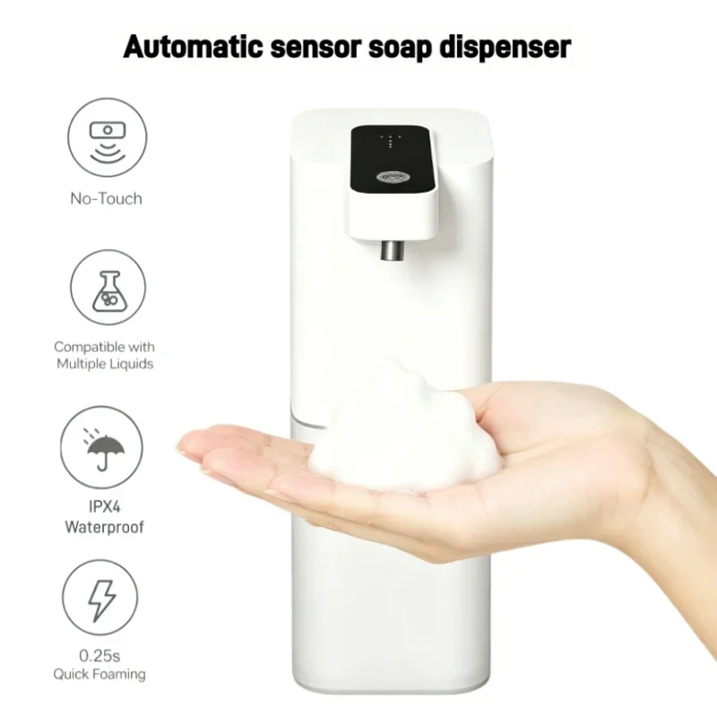

Touchless Foam Soap Dispenser Electric Automatic Sensor Hand Wash Dispenser for Home Bathroom Kitchen Sink Hygiene Cleaning Use