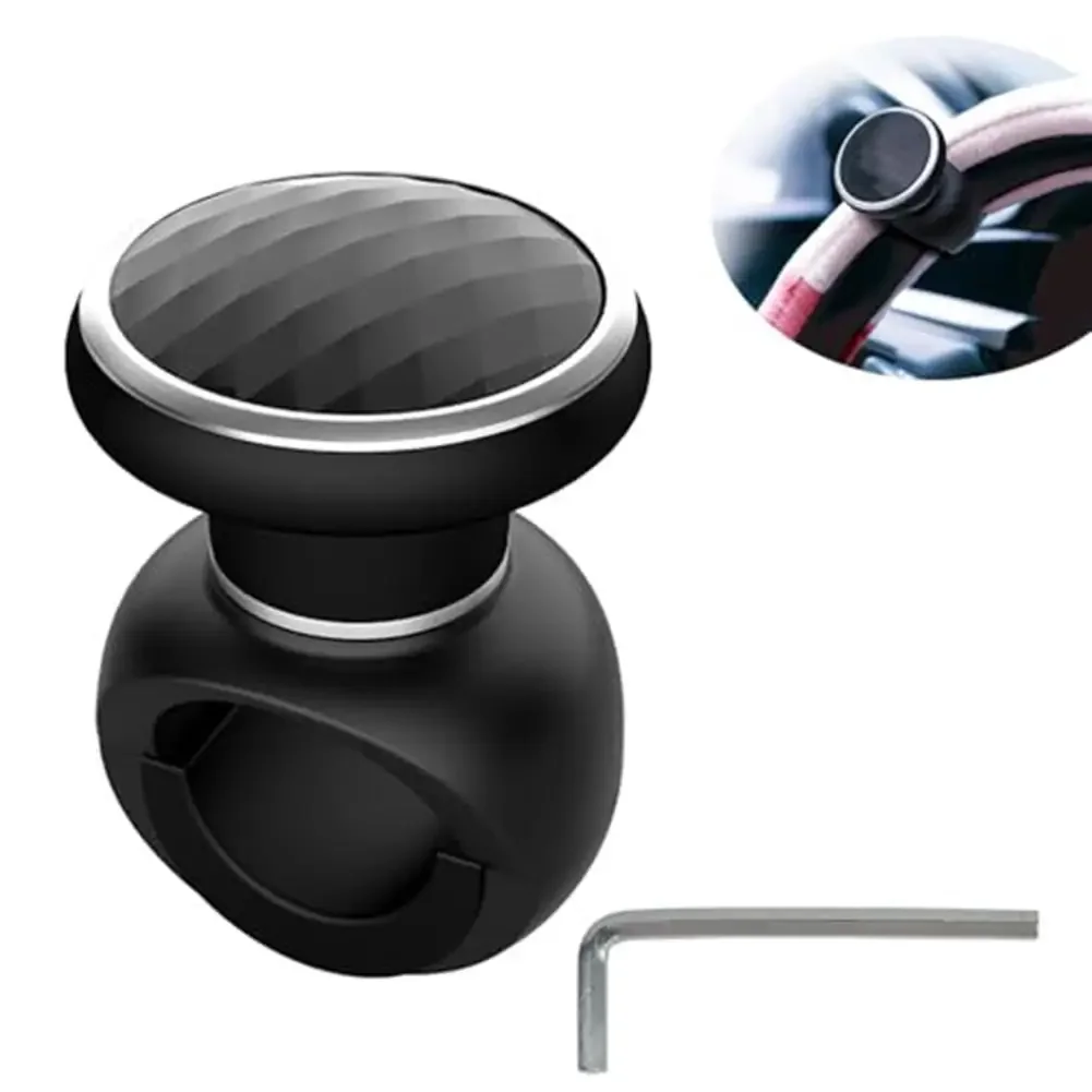 Car Steering Wheel Knob Spinner ABS And Premium Fit For Cars, Trucks And More  360-Degree Rotation Labor-saving Metal Beari