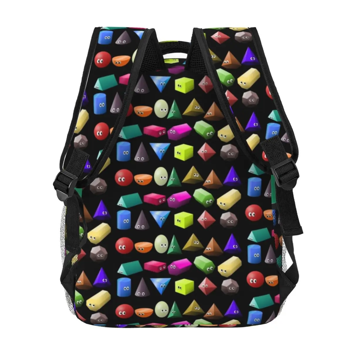 3D Shapes-The Kids' Picture Show Fashion Kids Backpack Women Teenagers Schoolbags Travel Laptop Backpack