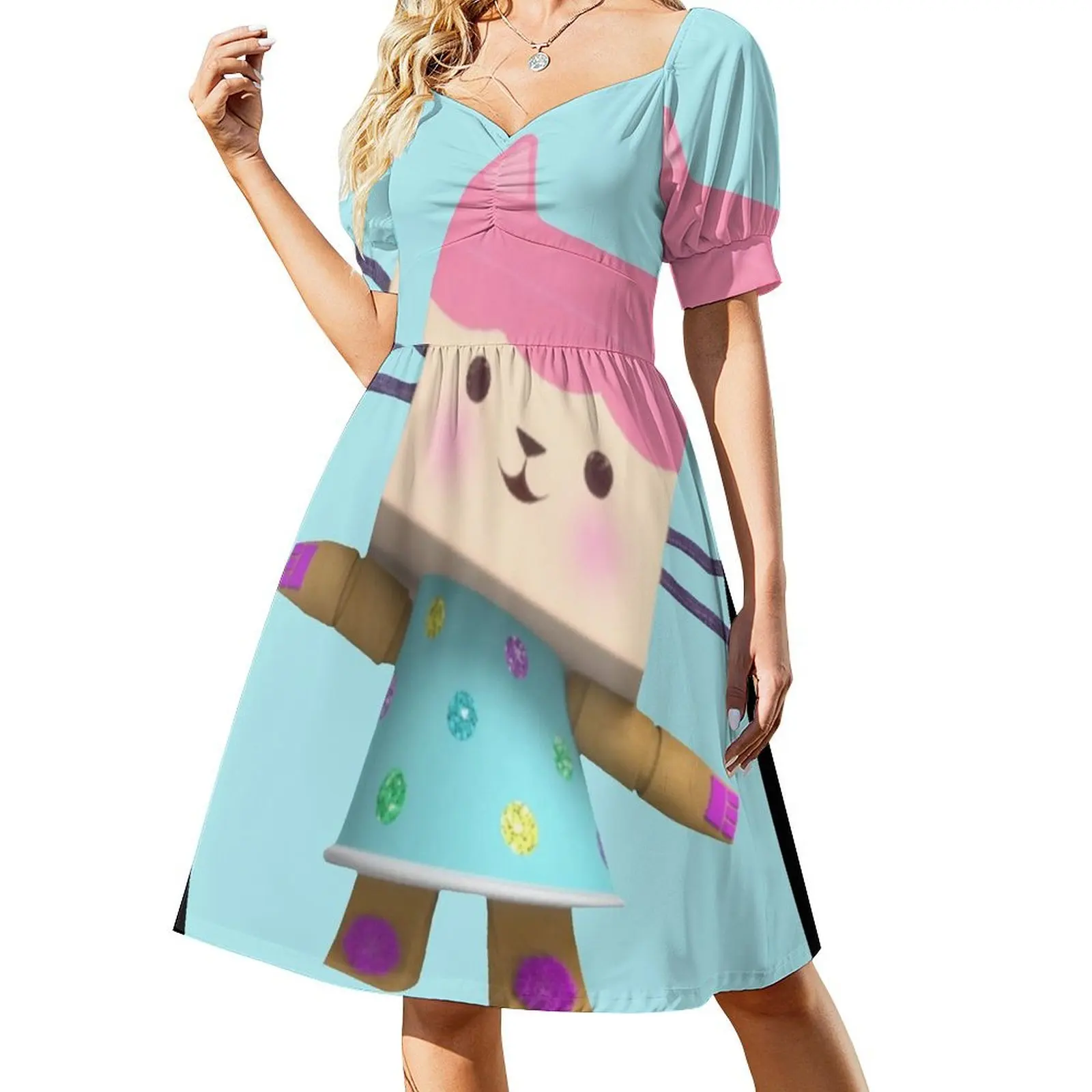 

Gabbys dollhouse Baby Box Short-Sleeved Dress party dresses women Women's summer long dress chic and elegant evening dress