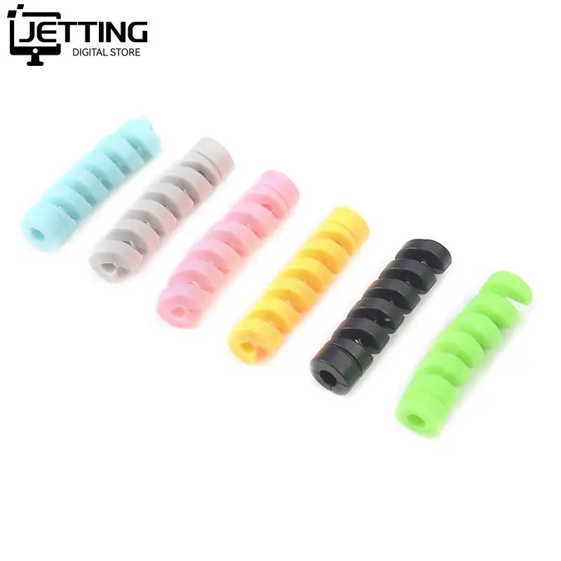 10/6/1pcs Cable Protector Bobbin Winder Data Line Case Rope Protection Spring Twine For Phone USB Earphone Cover