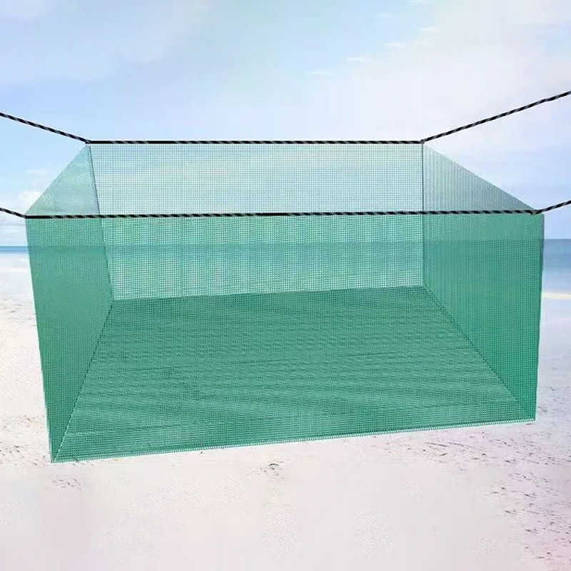 Fischkäfig, robust, zusammenklappbar, mit mehreren Eingängen, Fischernetz, geeignet für Süßwasser- und Salzwasser-Angeltätigkeiten – Detail 2