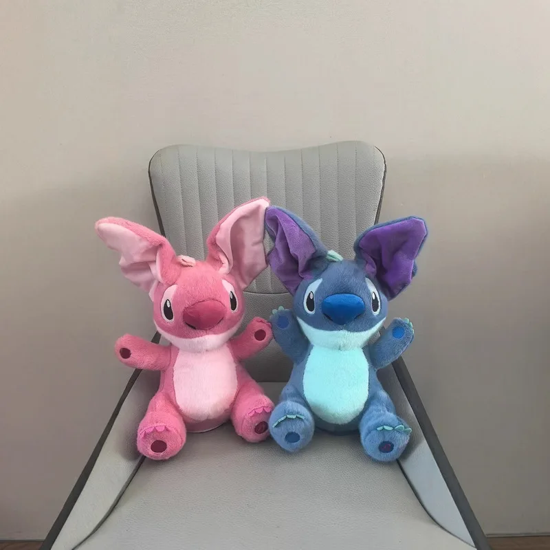 دمية ديزني ستيتش القطيفة الجديدة مع آذان متحركة وتسجيل الغناء لعبة تفاعلية للأطفال وسادة نوم مريحة هدية عيد ميلاد لطيفة
