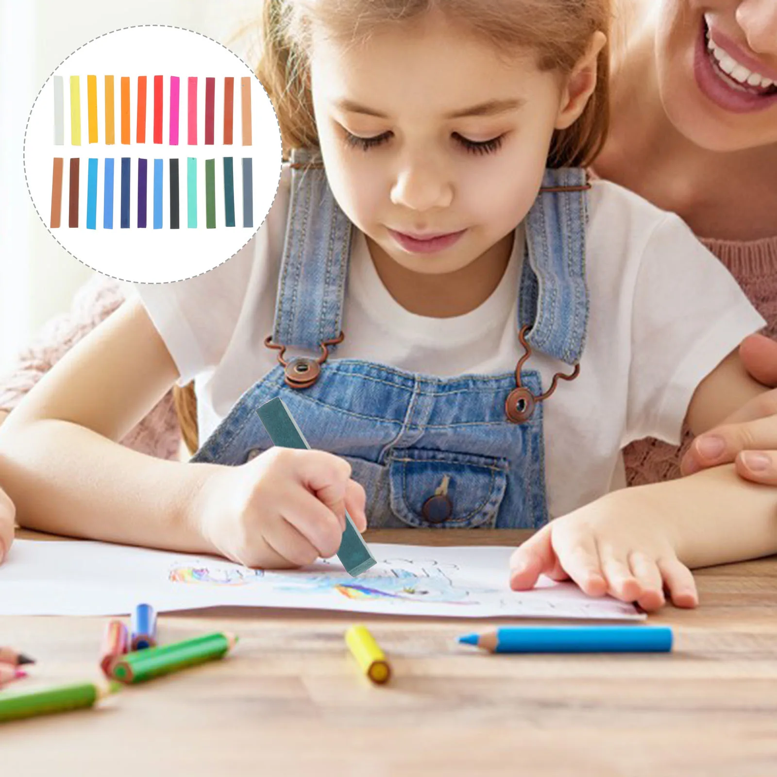 

1 Pack Colors Dust- Chalk Colored Water Soluble Chalk for Home Outdoor DIY Painting Drawig (Colorful)
