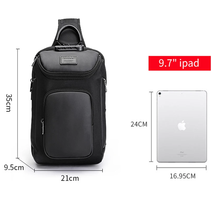 Manufacturer Direct Sale Men's Chest Bag, Crossbody Bag, Multifunctional Large Capacity Casual Sling Bag, Stylish Shoulder Bag f