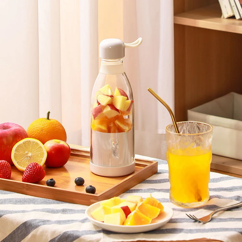 เครื่องคั้นน้ำผลไม้แบบพกพาไร้สายประกอบเครื่องปั่นน้ำผลไม้อัตโนมัติถ้วย Global Universal ในครัวเรือน Mesin Jus ไฟฟ้า Mini USB ถ้วยน้ำผลไม้