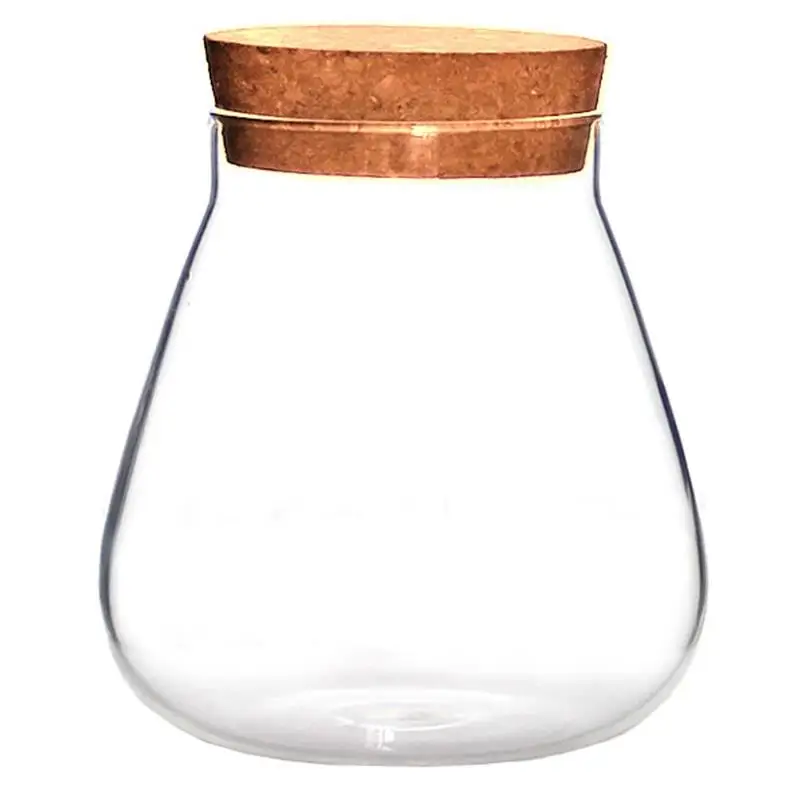 With Cork Jar Decorative Bottles Terrarium Jars Bottle Lidscontainers Clear Stoppers Airtight Pot Containerlid Storage Landscape