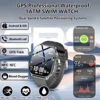 2025 nuevo reloj inteligente GPS ritmo cardíaco oxígeno en sangre monitoreo de presión arterial Bluetooth llamada NFC 3ATM seguimiento GPS reloj inteligente para hombres