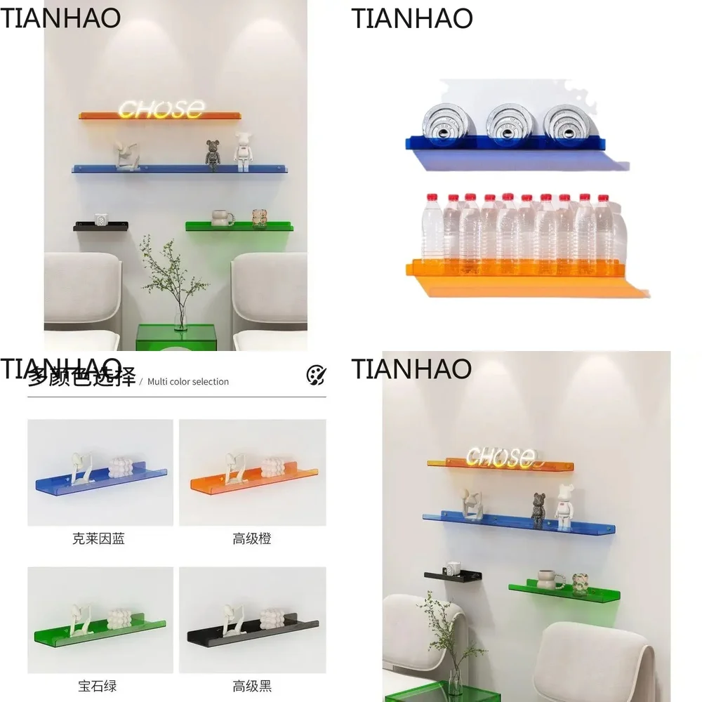 Minimalist Wall-Mounted Bathroom Storage Shelves for Home Dormitory and Study Areas