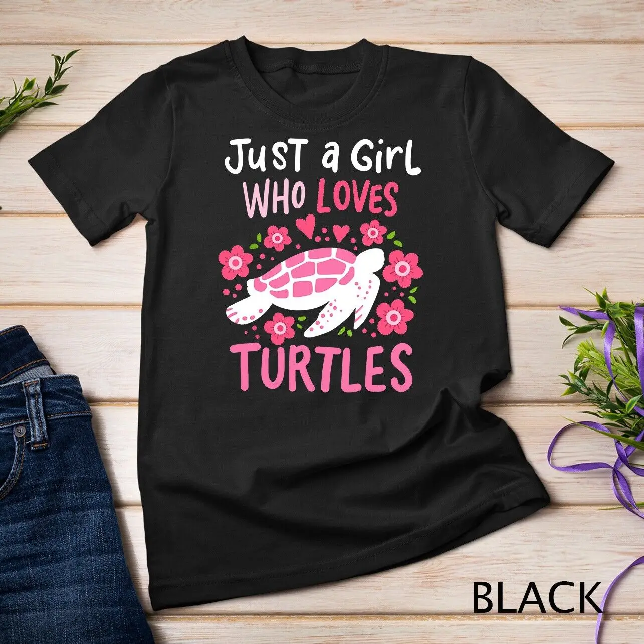 

Just a Girl Who Loves Turtles Turtle Gift T-Shirt Unisex T-shirt