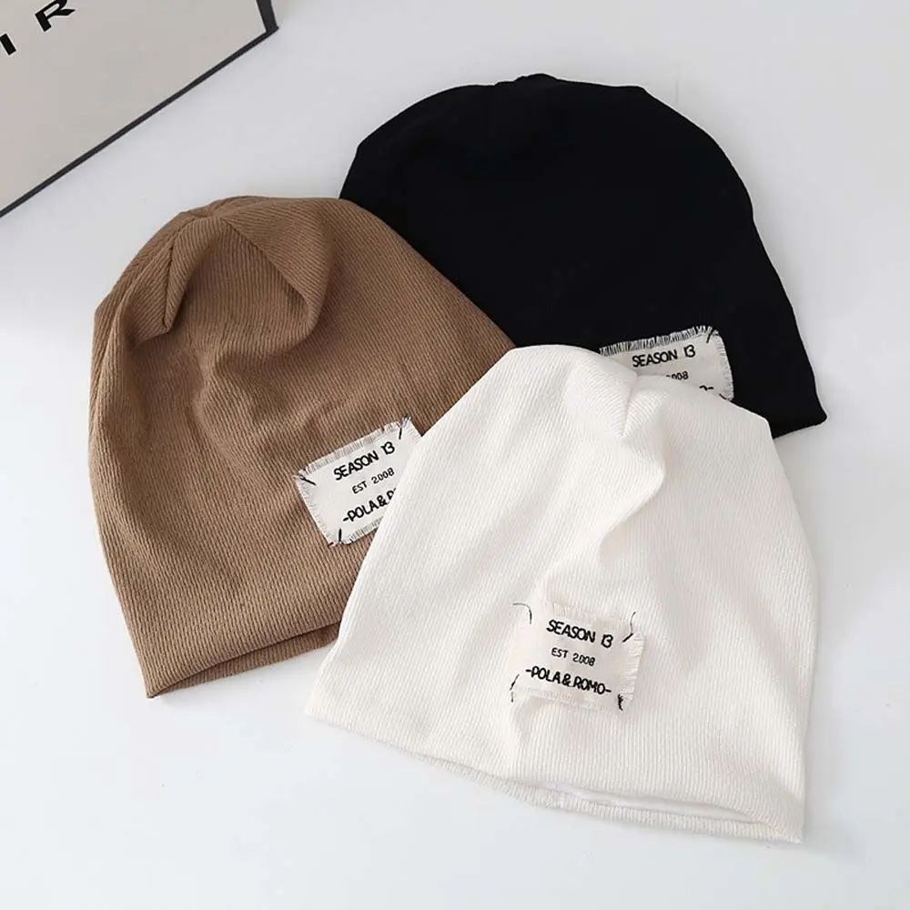 Elastic Hip hop All-match Korean Style Summer Spring Knitted Hat Men Skull cap Women Beanie Stacking bonnet