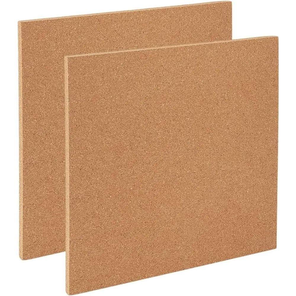 2 Stück quadratische Pinnwände, 30,5 x 30,5 cm, nicht selbstklebende Holz-Korktafel, 1 cm dick, quadratische Nachricht, Holzplatte, dekorativ