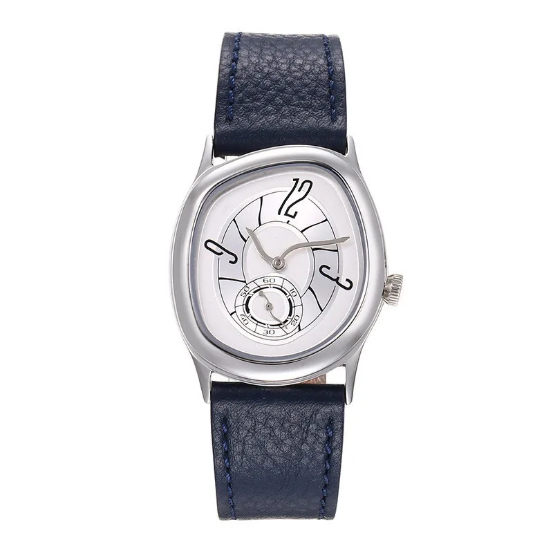 New original shaped twisted watch, fashionable unisex niche strap quartz watch, high aesthetic value unique