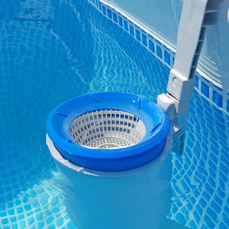 Cesta para espumadera de suelo, estructura de malla densa, cubo para espumadera de piscina de resina, cesta de filtro para piscina al aire libre resistente a los rayos UV de alta capacidad