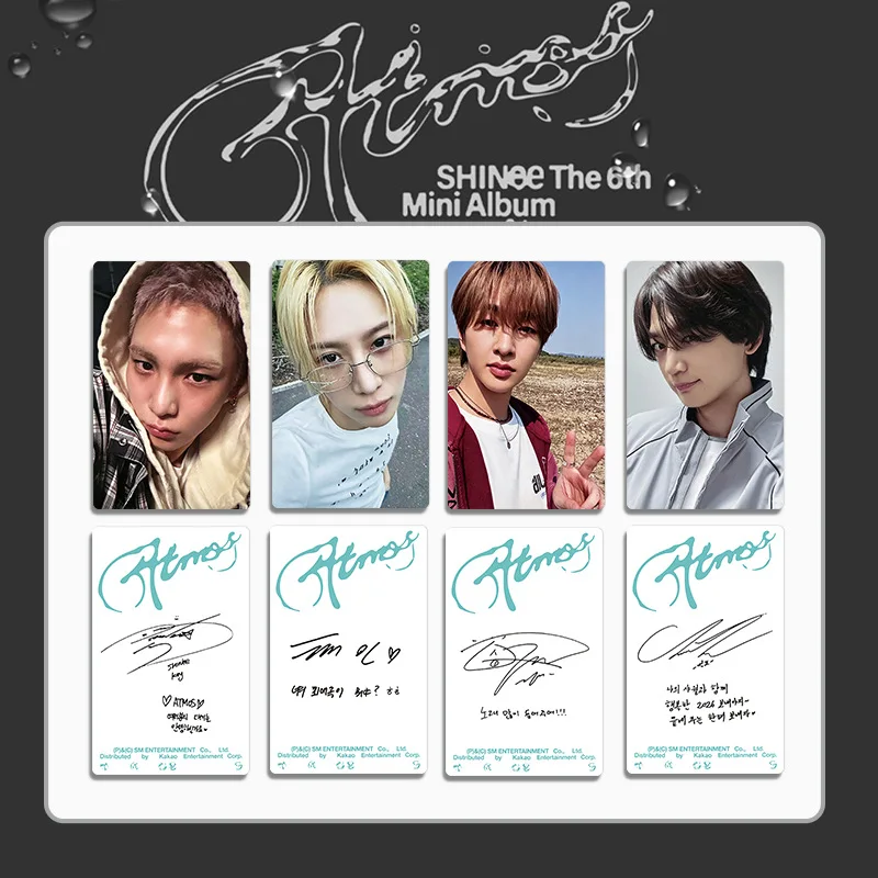 4Pcs/Set Idol SHINEE New Album Atmos Lomo Cards Postcards HD Printd Photocards Onew Jonghyun KEY Minho Fans Gifts Collection - view 2