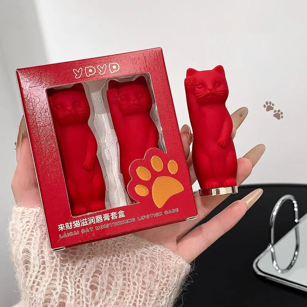 Dual Pack Lip Balm Set Fortune Cat Design Coconut Apple Flavor Intensive Hydration Repair Chapped Lips Anti Wrinkle Smooth Glide - view 6