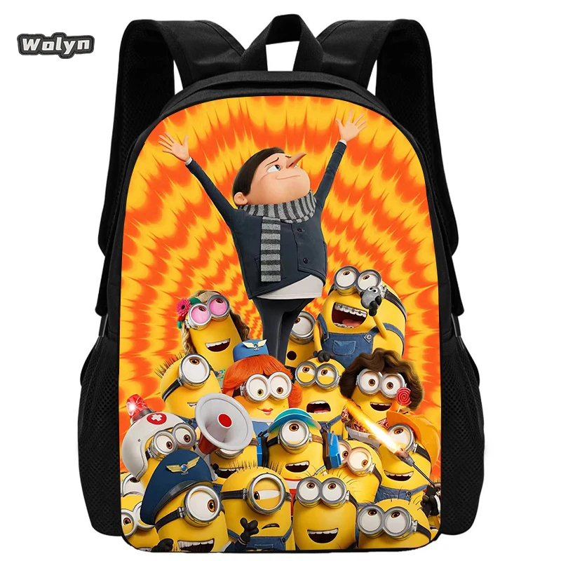 Mochila Cartoon Schult aschen für Jungen Mädchen, Anime Spiele S-Minions Kinder rucksack für die Schule, Kinder rucksack für den Kindergarten