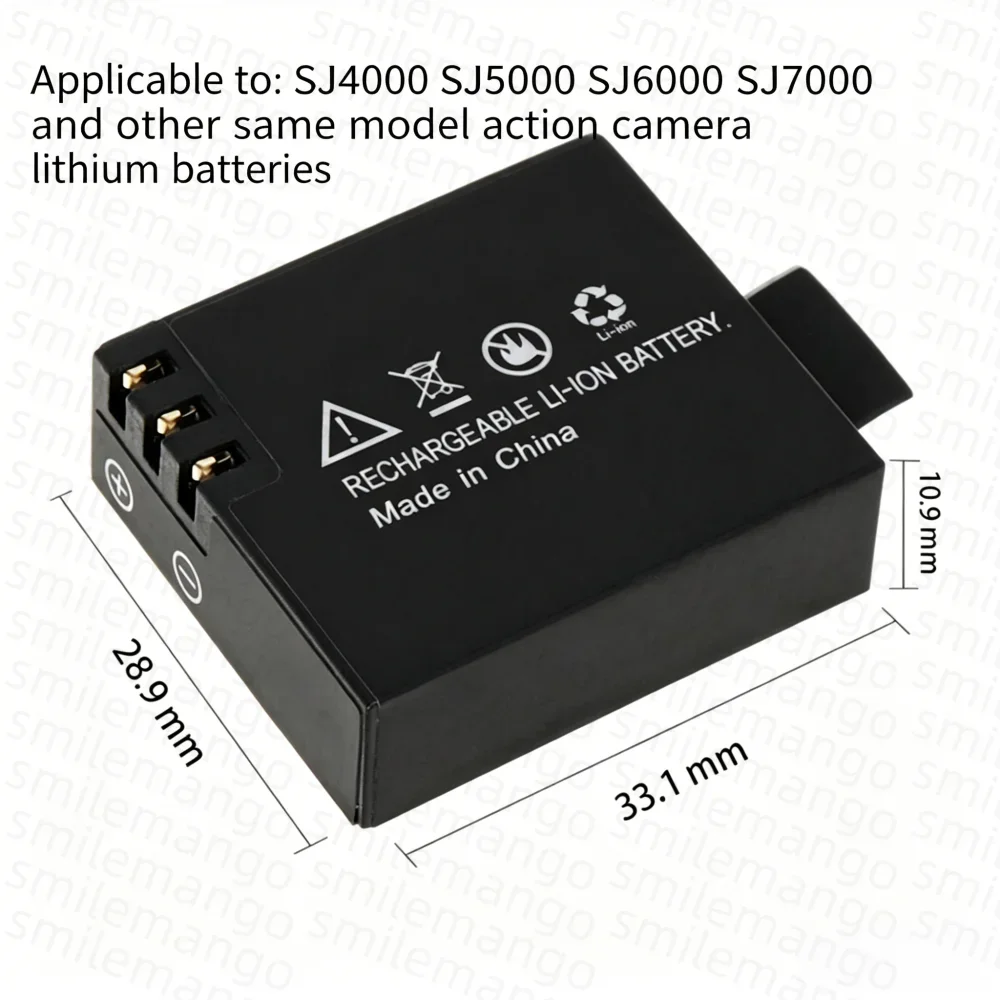 900mAh Rechargeable Li-ion Bateria for SJ4000 SJ5000 SJ6000 WiFi Action Camera Replacement SJCAM Action Camera battery