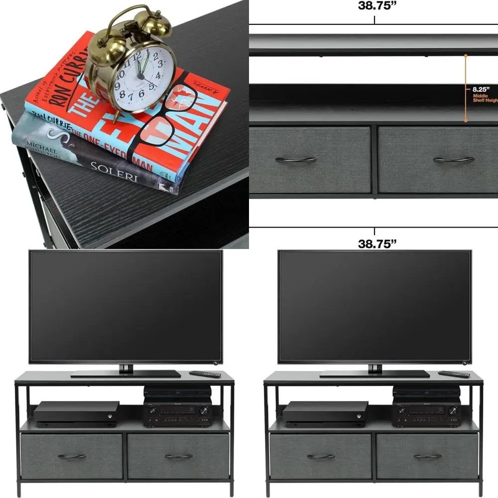 

Тумба под телевизор с 2 ящиками - Многофункциональная тумба-комод для хранения и поднятия телевизора - Мебель для разных комнат