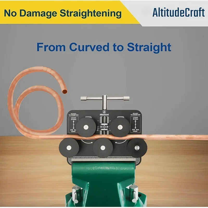 

Tubing Straightener, Brake Line Straightener, Tube Straightener for 3/16" - 1.0" Diameters Fuel Line Soft Aluminum Copper Tubing