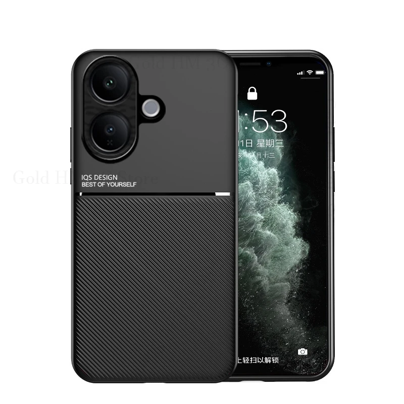 

Built-in Magnetic For Magsafe Case For vivo V60 V50 V40 Lite Skin Feel Soft Bumper Phone Cover For VIVO V60 V50 V30 V40 Pro Capa