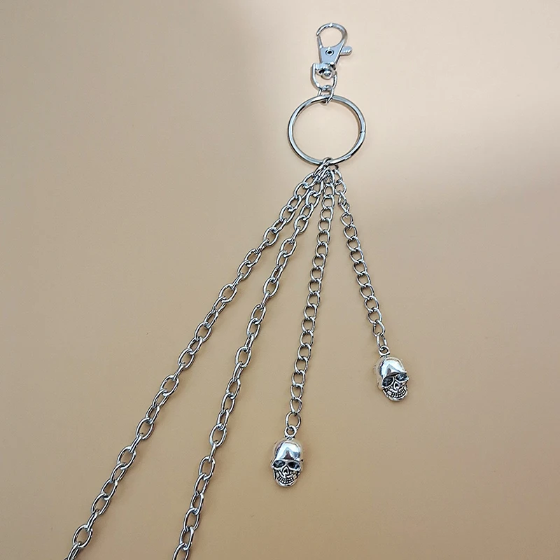 Punk Street Schlüsselanhänger Kette Frauen Männer Mond Stern Nieten Schädel Zubehör Wahl Rock Goth Hosen Taille Gürtel Kette Auf Jeans Jewerly – Detail 23