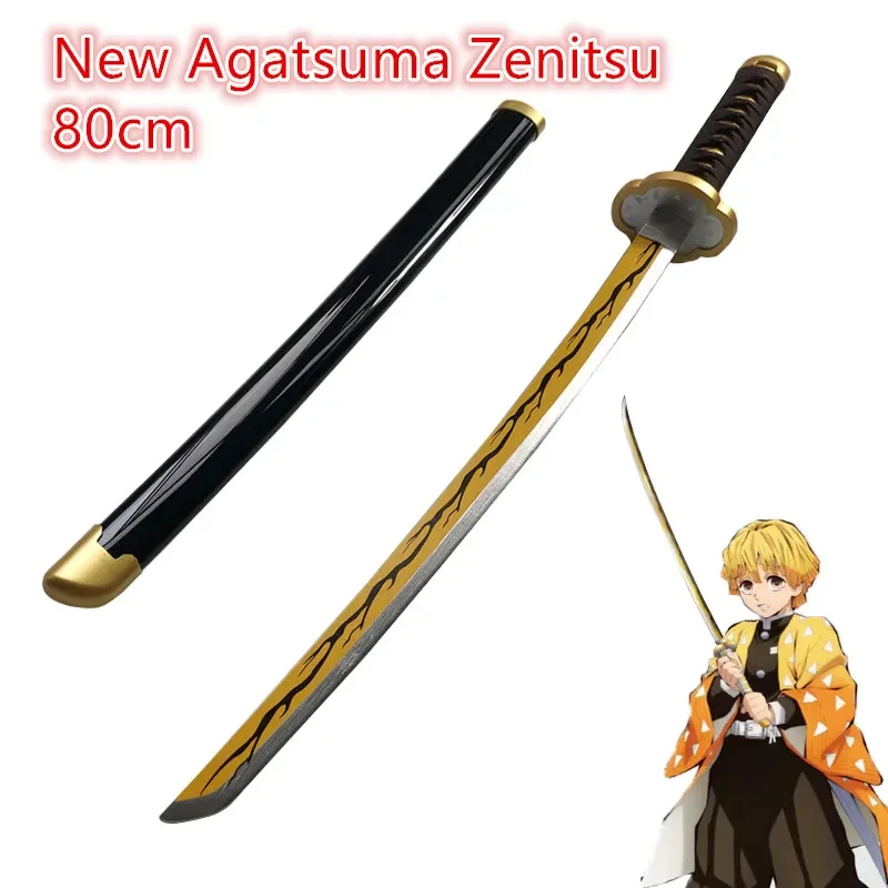 1:1 Anime Cosplay Zwaard Wapen Iguro Obanai Zwaard Ninja Mes Hout Wapen Prop