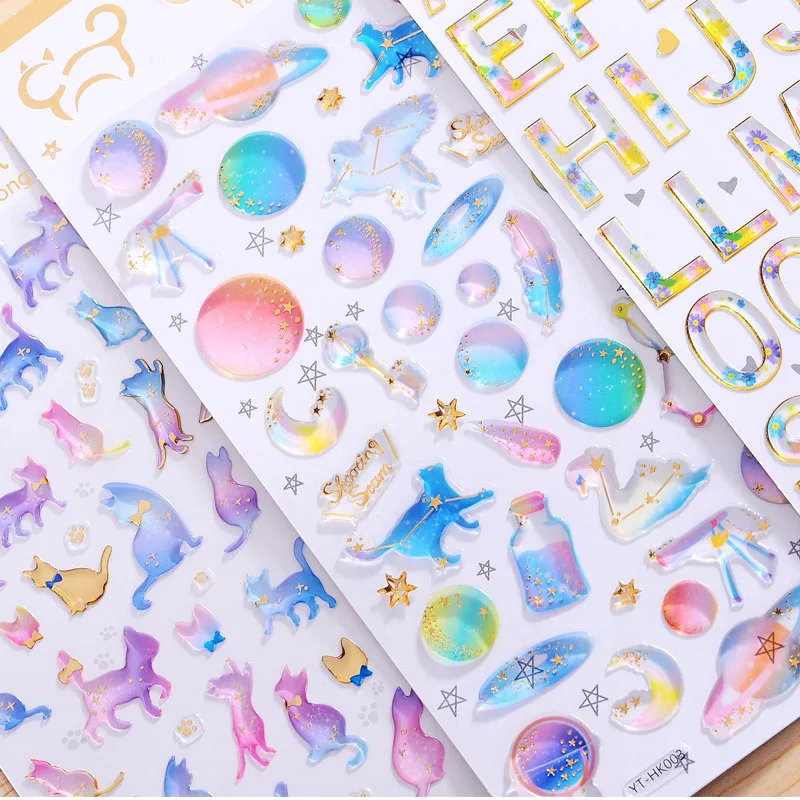 Autocollants de dessin animé fantaisie amusants, bronzants 3D, protection de l'environnement, téléphone portable, journal intime, matériel autocollant, cadeaux pour enfants