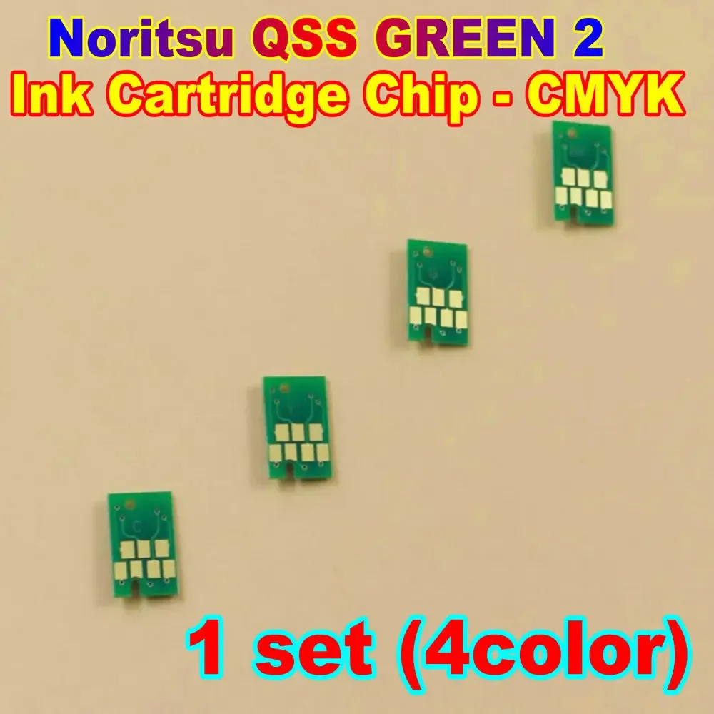 

For Noritsu Ink Cartridge Chip QSS GREEN 2 Printer One Time Use Ink Cartridge Chip For Noritsu QSS GREEN 2 Disposable Chip CMYK