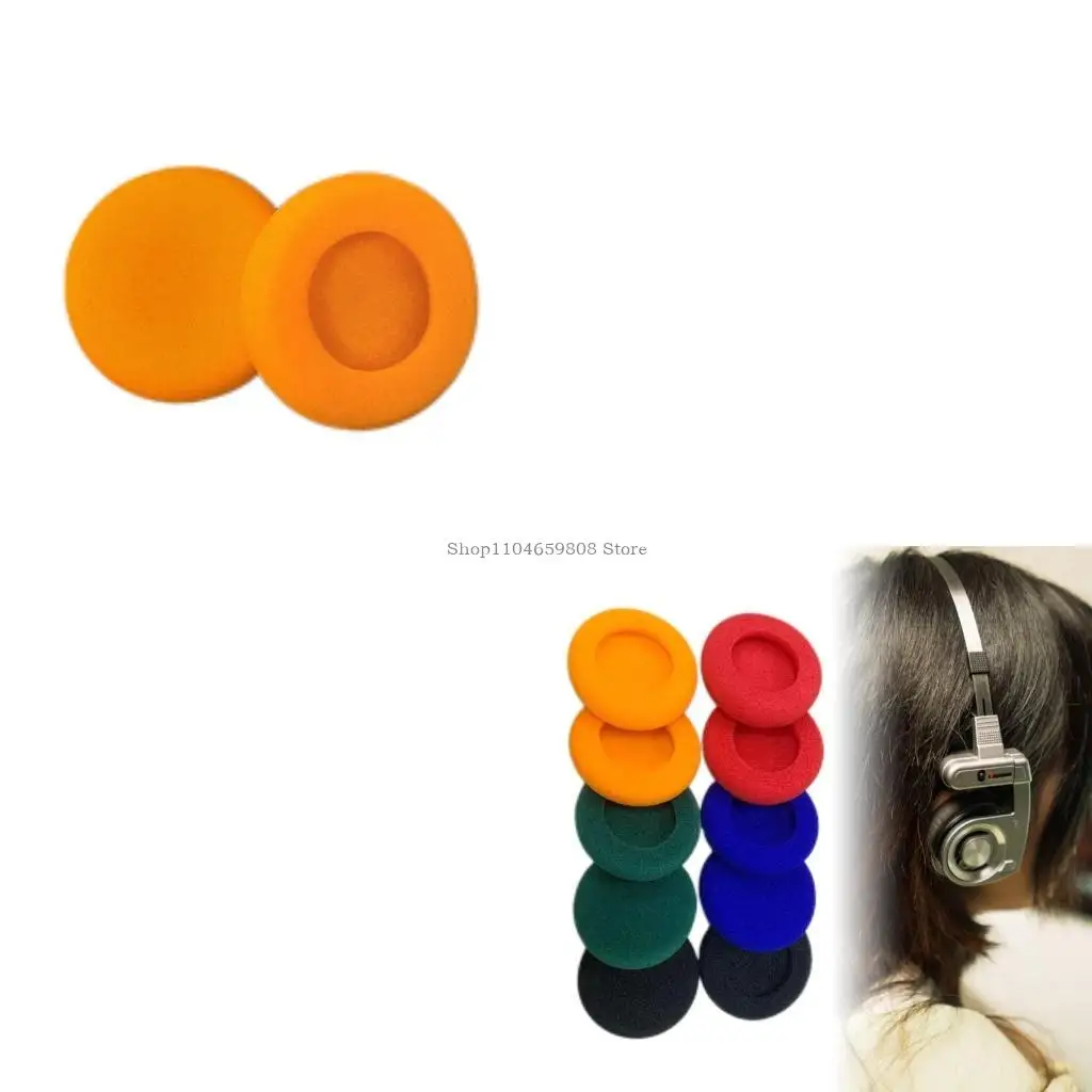 

Replacement Ear Cushions Earpads For WhatPlus Retro Headphones Headsets Ear Covers for Travel and Work