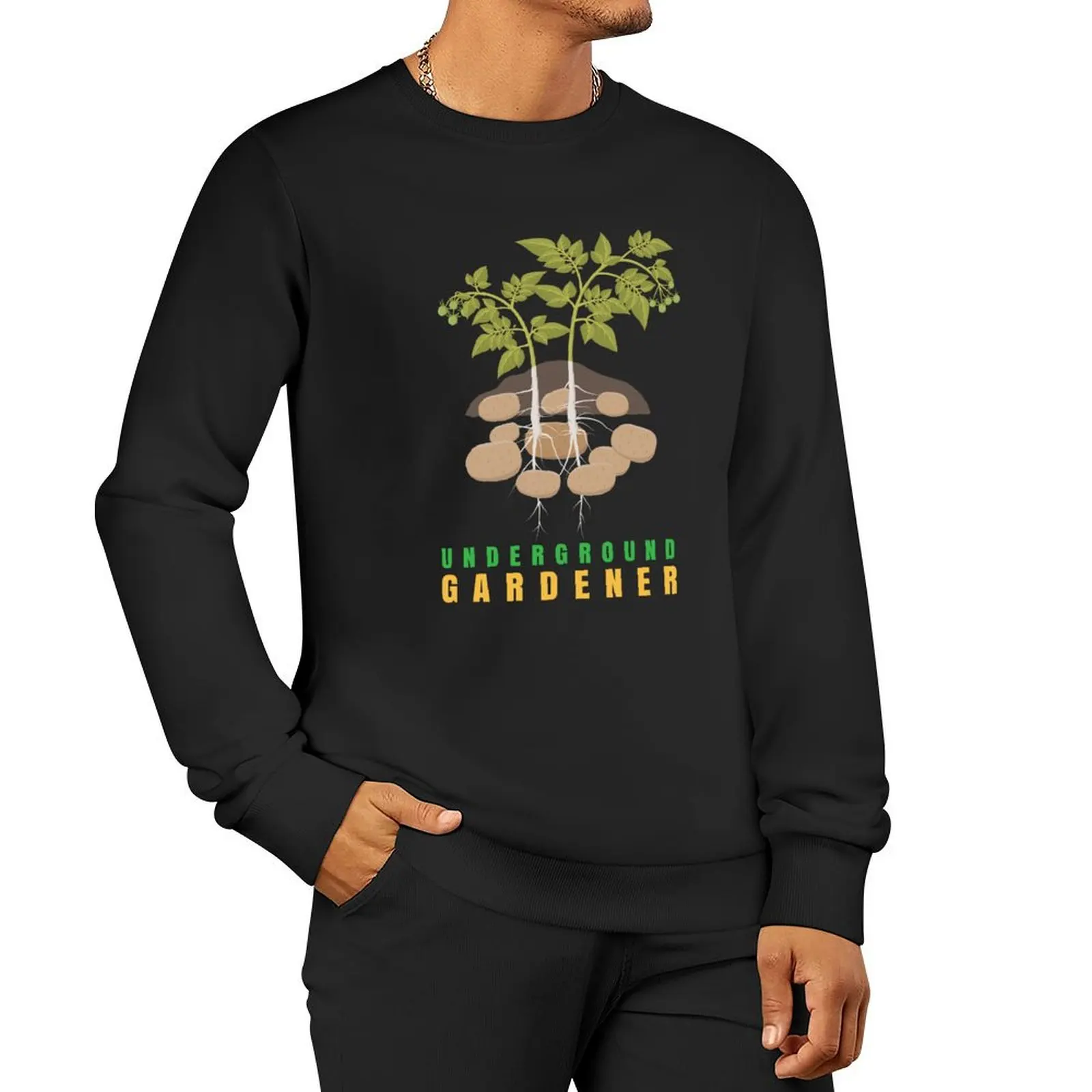 Underground Gardener Potato Pullover Hoodie streetwear men aesthetic clothing mens designer clothes tracksuit men sweatshirt men