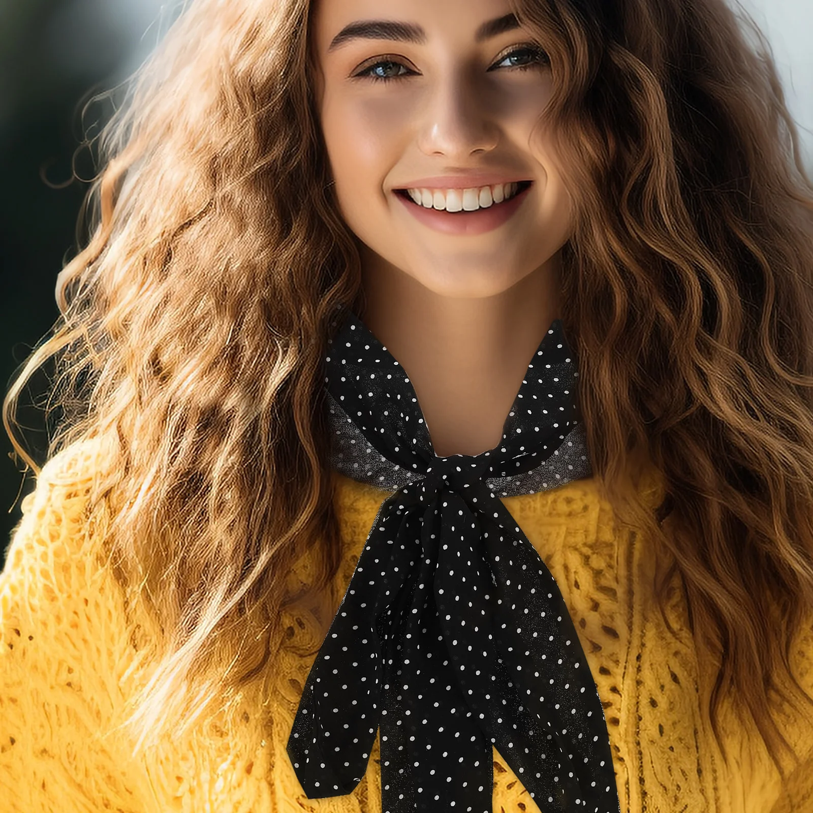 

Lace Fake Collar Women's Removable Black Dots Pattern Detachable Shirt Insert Stylish Collar Alternative for Sweaters