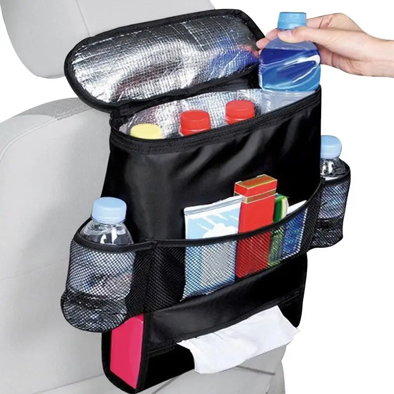 Car Seat Back Storage Bag Car Seat Back Hangbag Oxford Fabric With Mesh Pockets Backseat Car Organizer With Storage Pockets