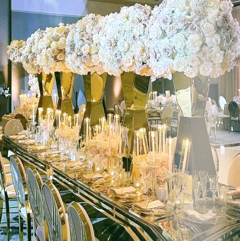 10pcs/6pcs/4pcs)60-100cm))Popular White Flower Ball Centerpiece for Wedding Table Decoration Rose Floral Arrangements stand2964