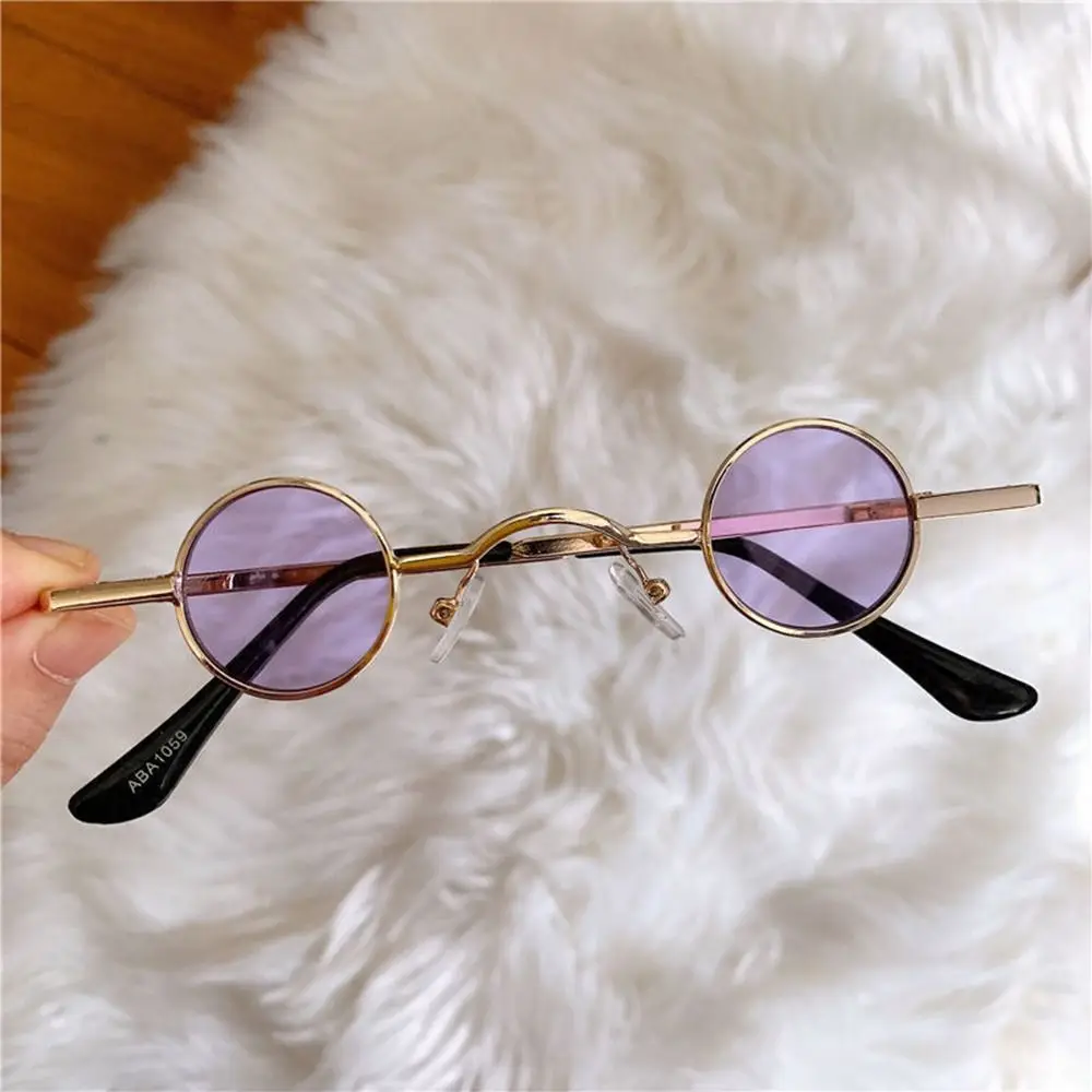 Small Square/Round Sunglasses for Women Men Cycling/Driving/Fishing Shades Eyewear Metal Frame Punk Sun Glasses Mini Sunglasses