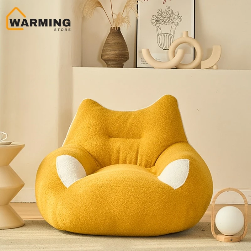 

Warming New Fashion 8V Lazy Sofa Tatami Can Lie Can Sleep Cat Ear Bean Bag Single Sofa Chair Living Room Bedroom Balcony Leisure