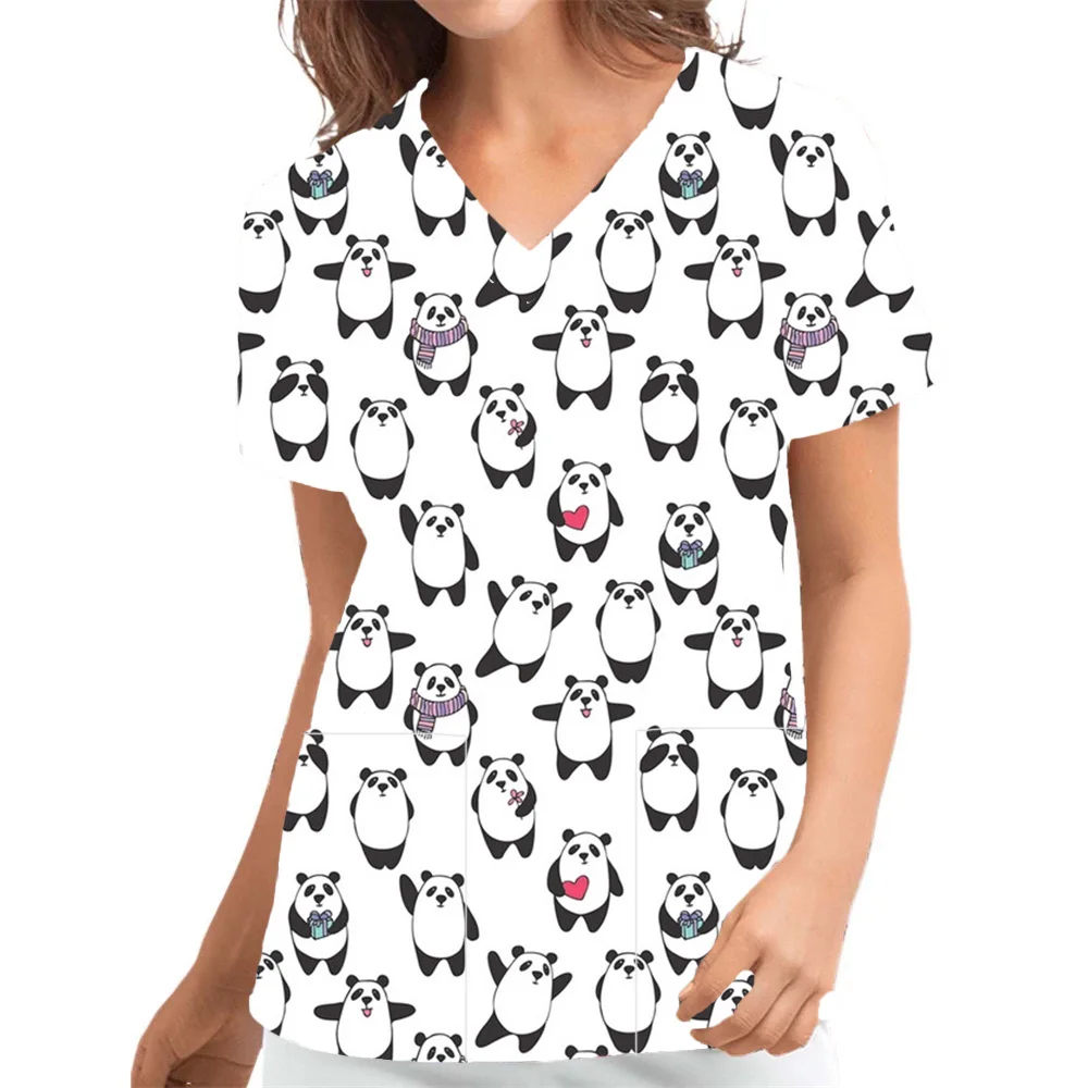 Nieuwe Veterinaire Tandarts Scrubs Medische Uniformen Vrouw Tops Mode Slanke Schoonheid Scrub Kleding Spa Verpleegster Medisch Laboratorium Medische Unifor