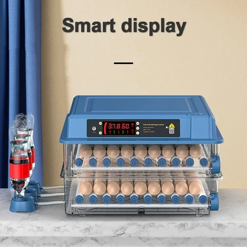 6 to 24 Eggs Incubator Automatic Waterbed Replenishment Temperature Control Adjustable Spacing Automatic Turning Home Hatchery